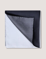 Grey and Black Silk Pocket Square