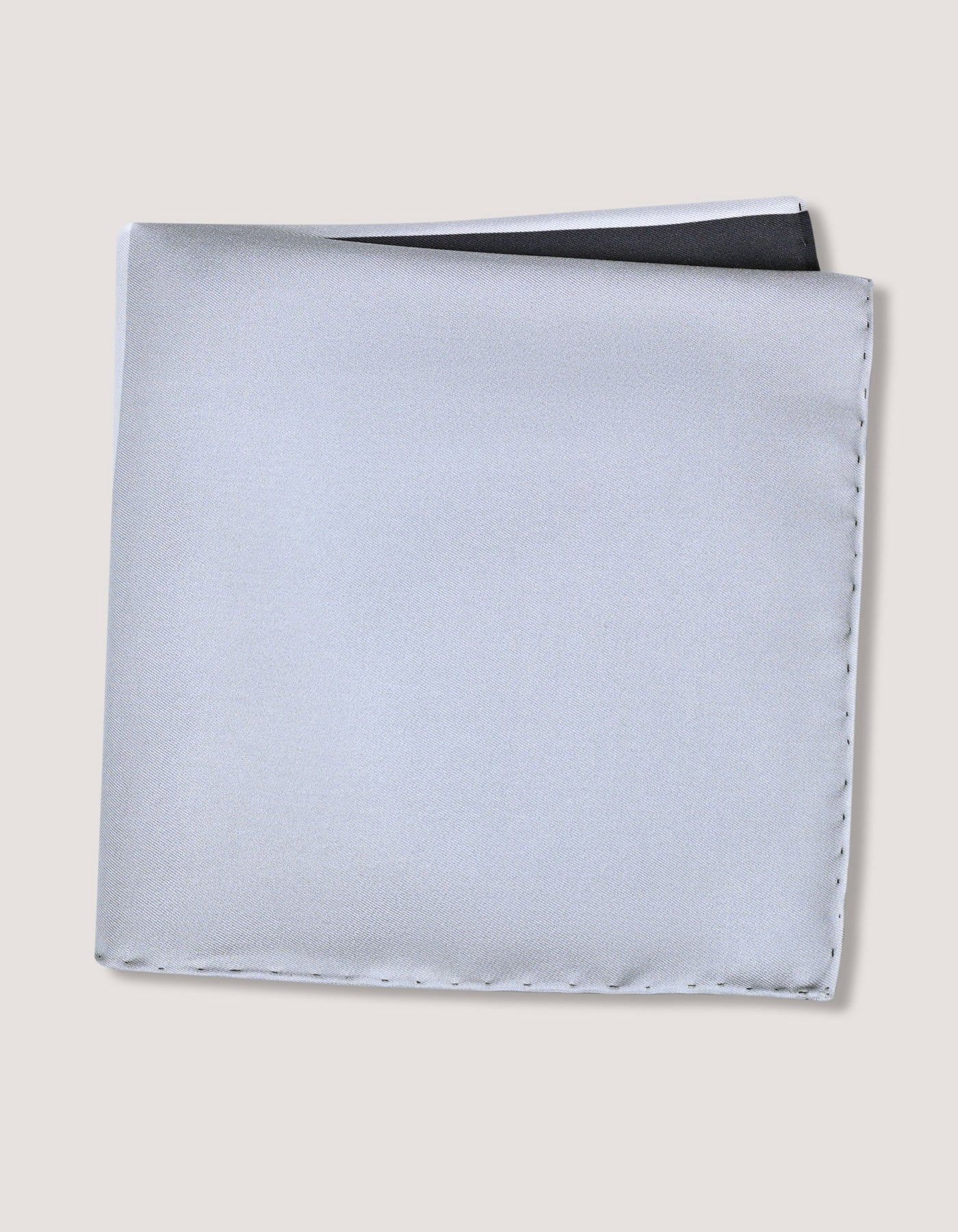 Grey and Black Silk Pocket Square