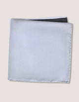 Grey and Black Silk Pocket Square
