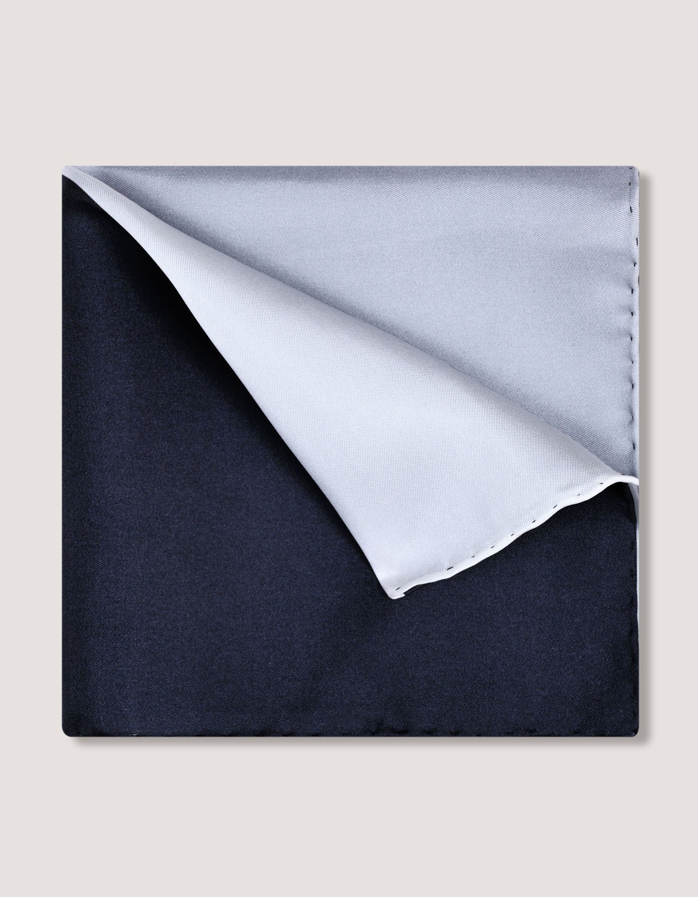 Grey and Black Silk Pocket Square