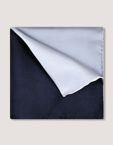 Grey and Black Silk Pocket Square