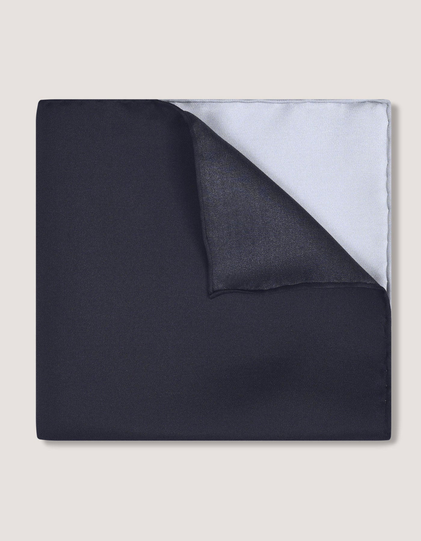 Grey and Black Silk Pocket Square