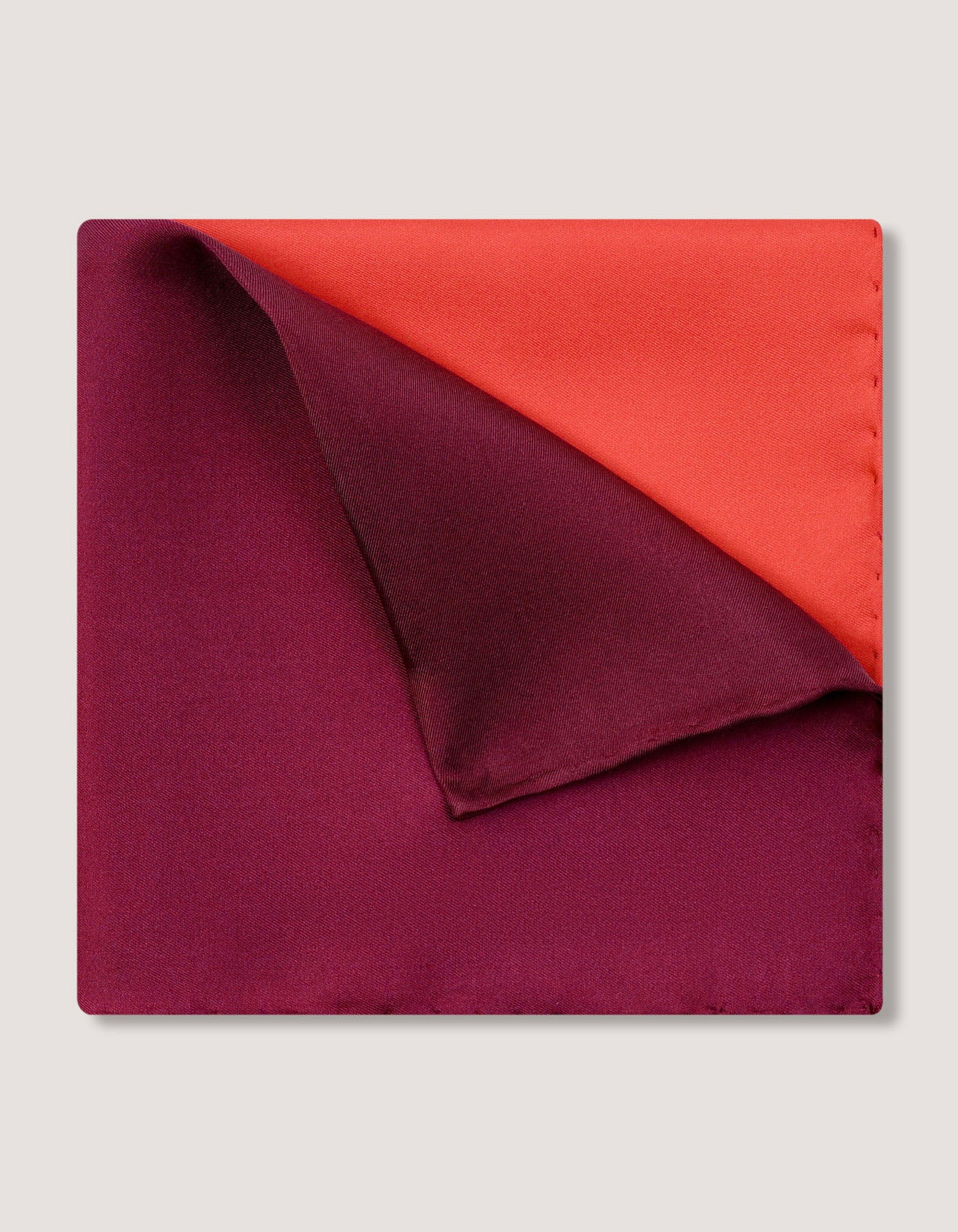 Multicolour Plain Silk Pocket Square