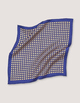 Sunburst Dotted Silk Pocket Square – Navy