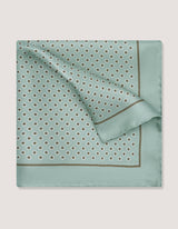 Floral Silk Pocket Square - Mint Green