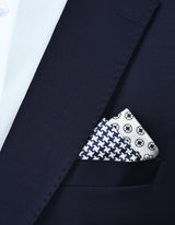 Grey Paisley Silk Pocket Square
