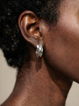 Milos Wave Hoops | Sterling Silver