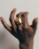 Zyra Sculpted Ring | Gold Vermeil