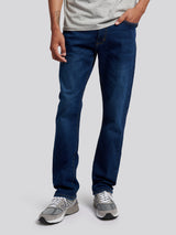 Mens 5 Pocket Regular Fit Denim Jeans in Dark Wash