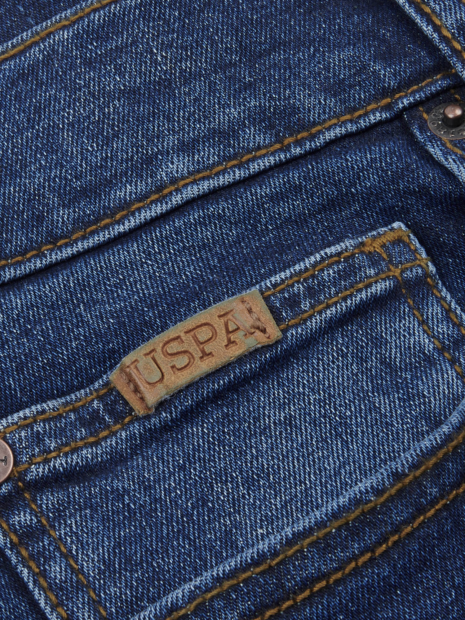 Mens 5 Pocket Regular Fit Denim Jeans in Dark Wash