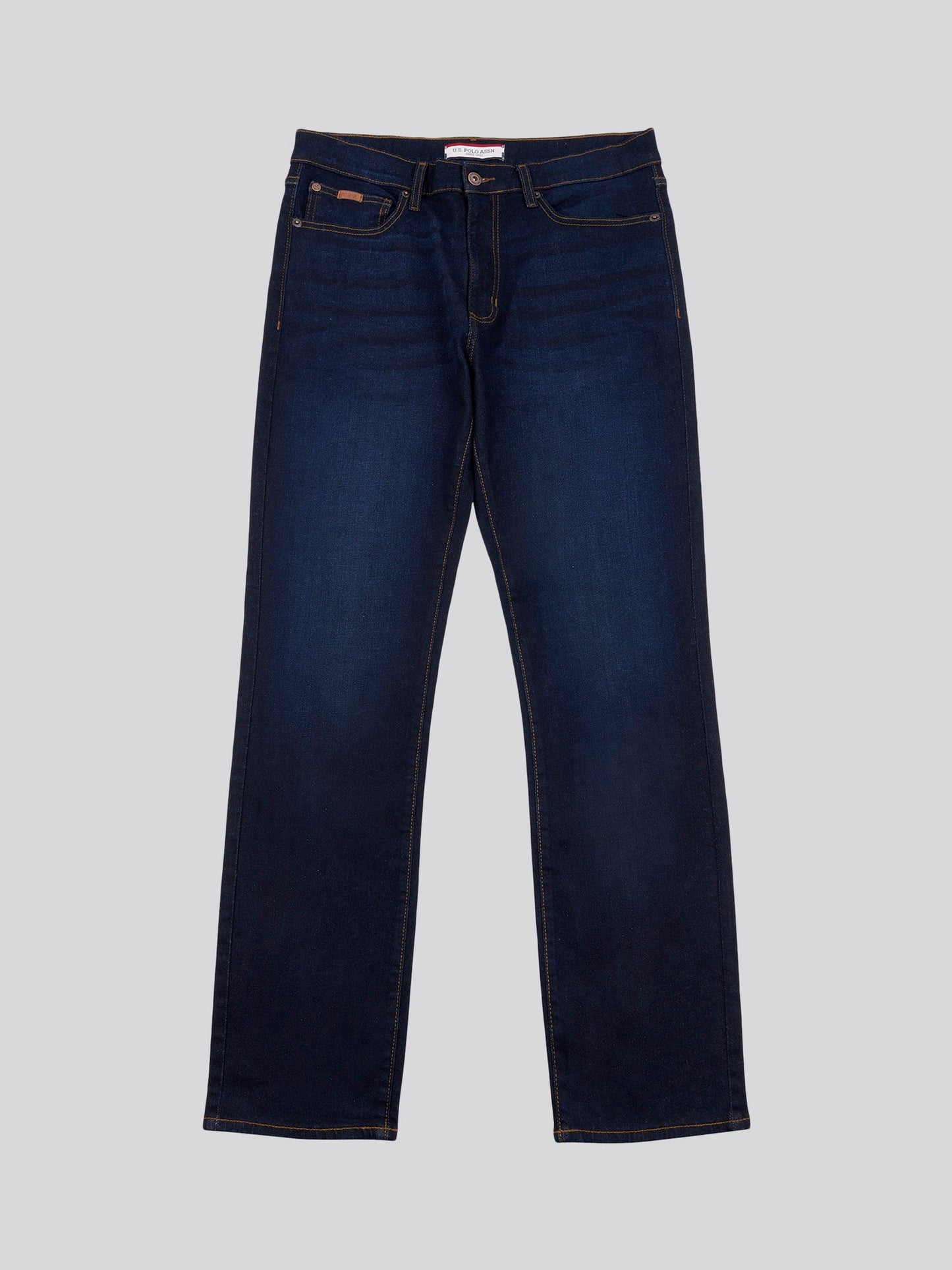 Mens 5 Pocket Regular Fit Denim Jeans in Rinse Wash