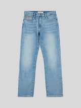 Mens 5 Pocket Regular Fit Denim Jeans in Mid Wash
