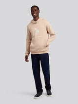 Mens Rider Brush Back Hoodie in Doeskin