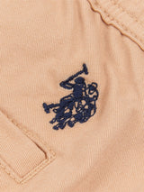 Mens Drawstring Waist Casual Trousers in Tan
