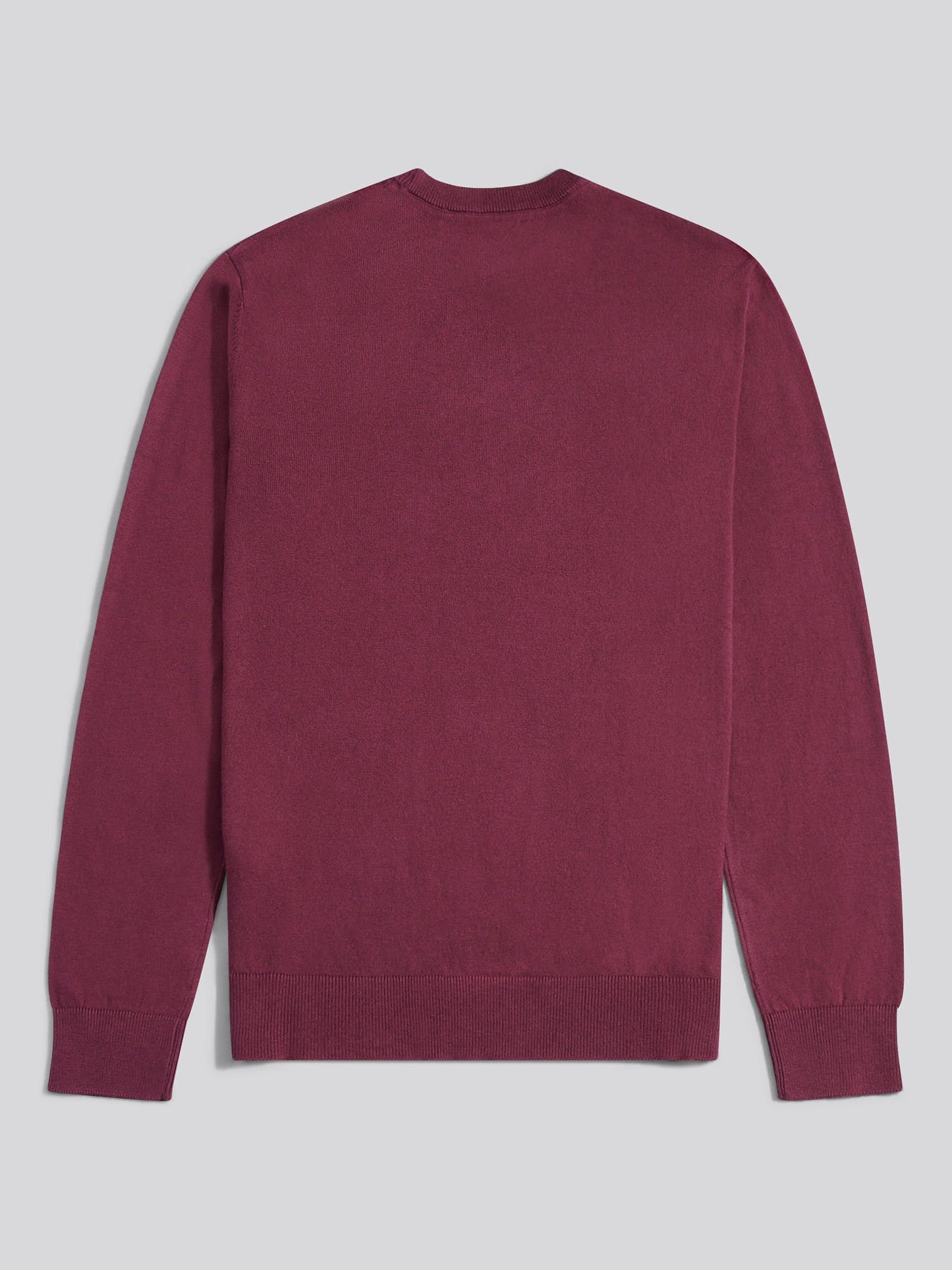 Mens Cotton Crewneck in Grape Wine