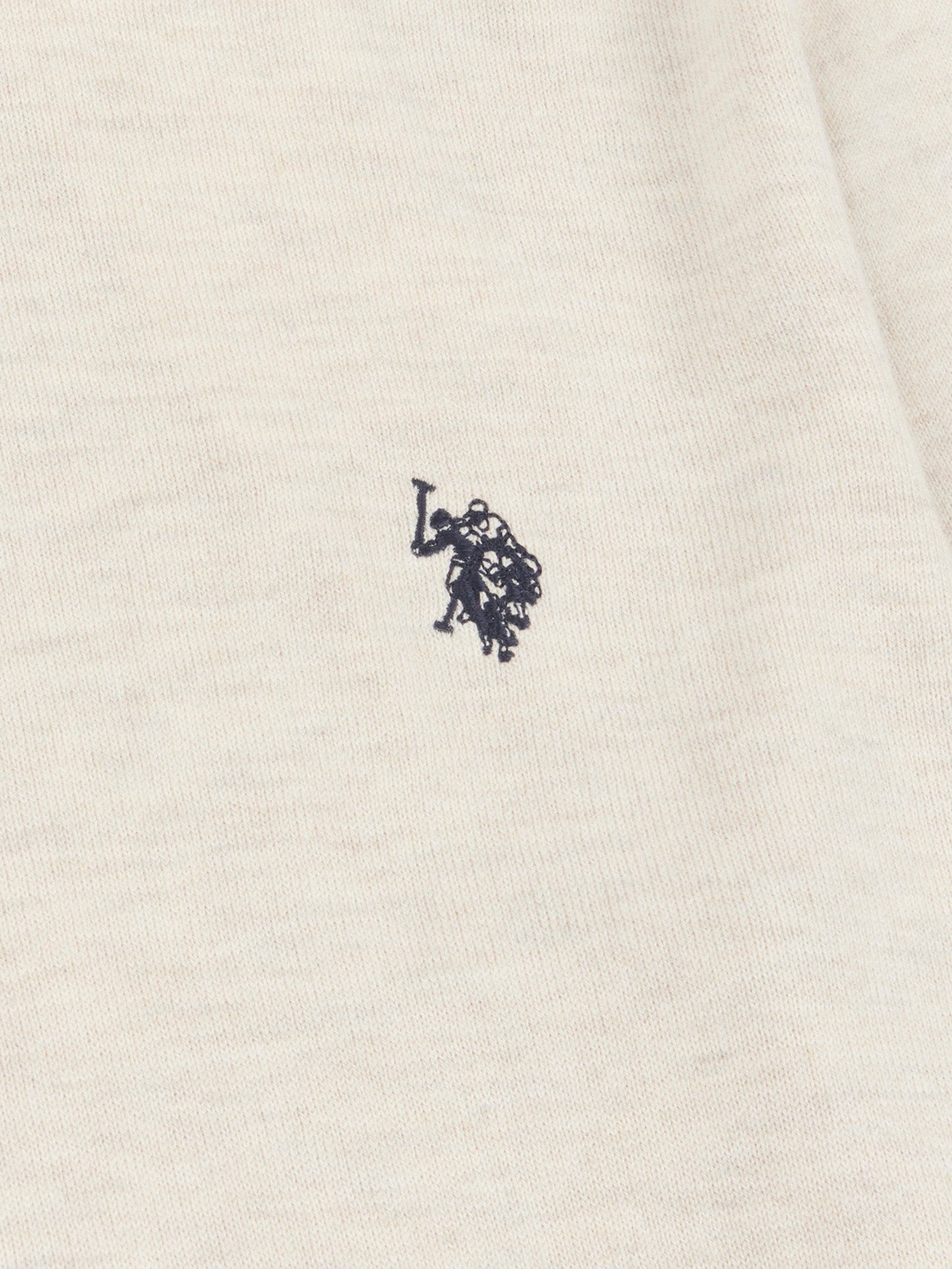 Mens Cotton Crewneck in Birch Marl