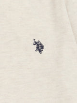 Mens Cotton Crewneck in Birch Marl