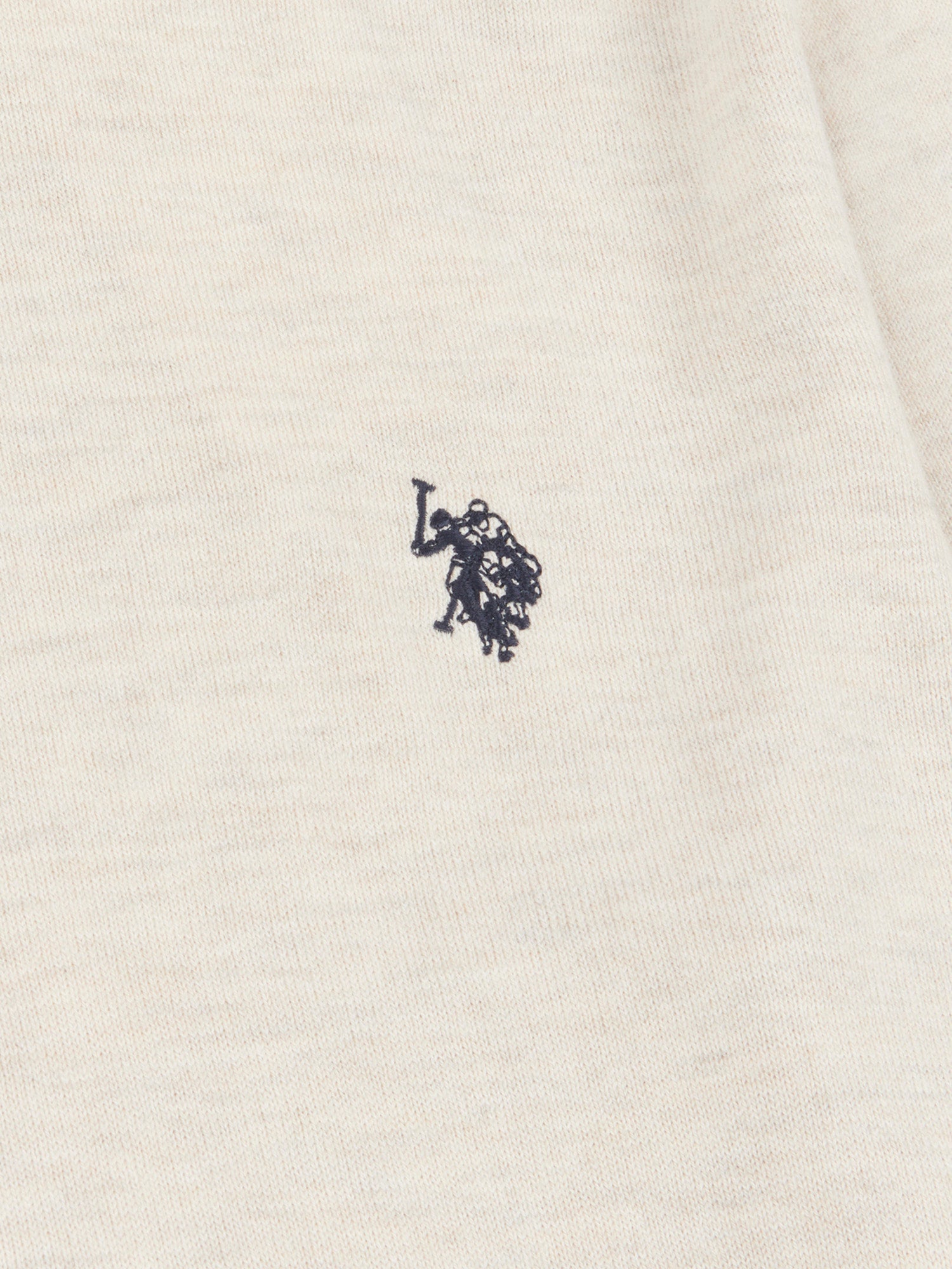 Mens Cotton Crewneck in Birch Marl