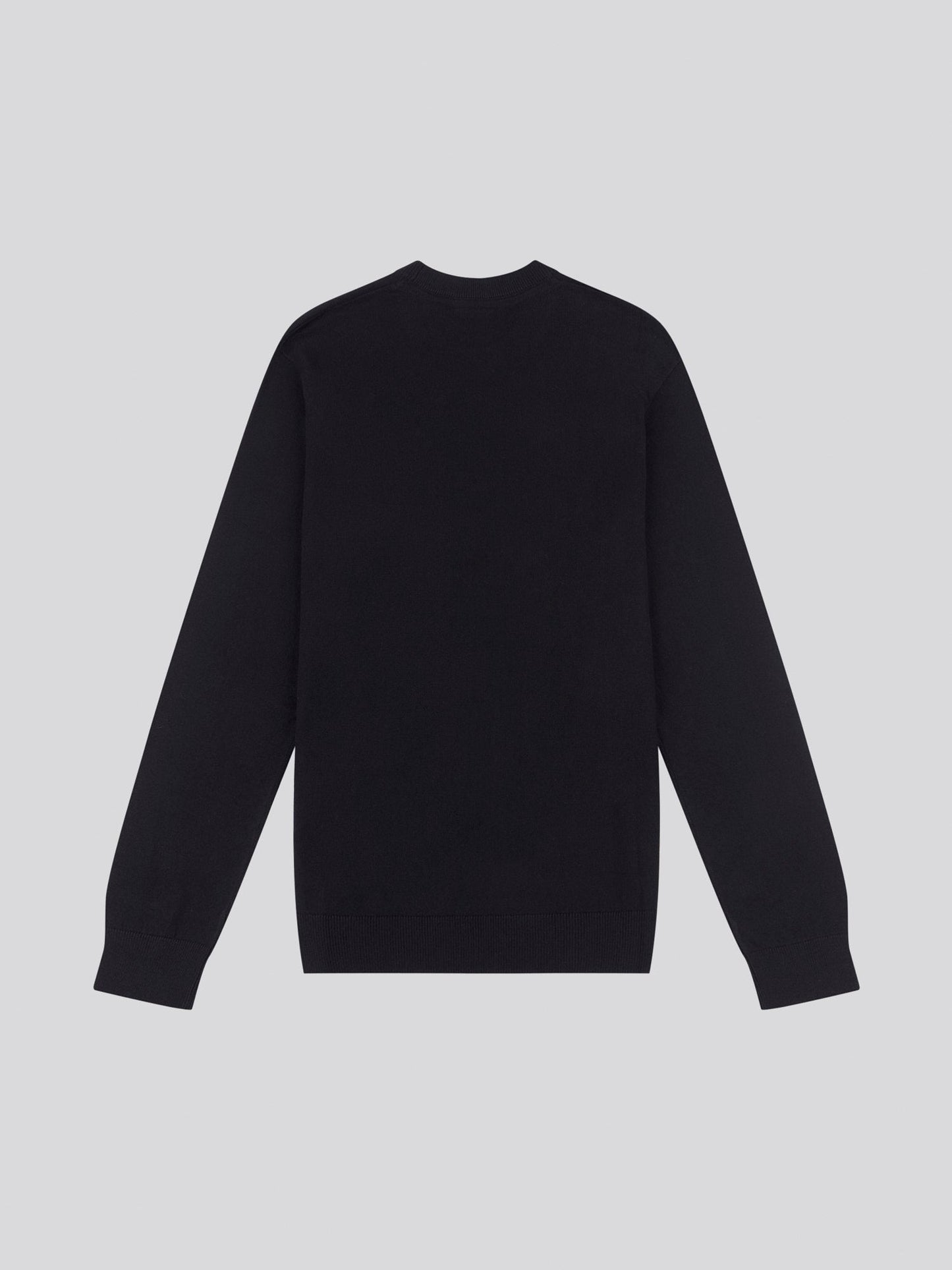 Mens Cotton Crewneck in Black Bright White DHM