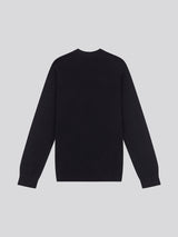 Mens Cotton Crewneck in Black Bright White DHM