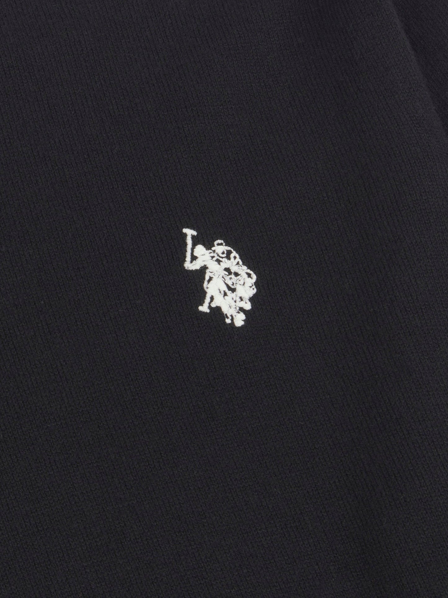 Mens Cotton Crewneck in Black Bright White DHM