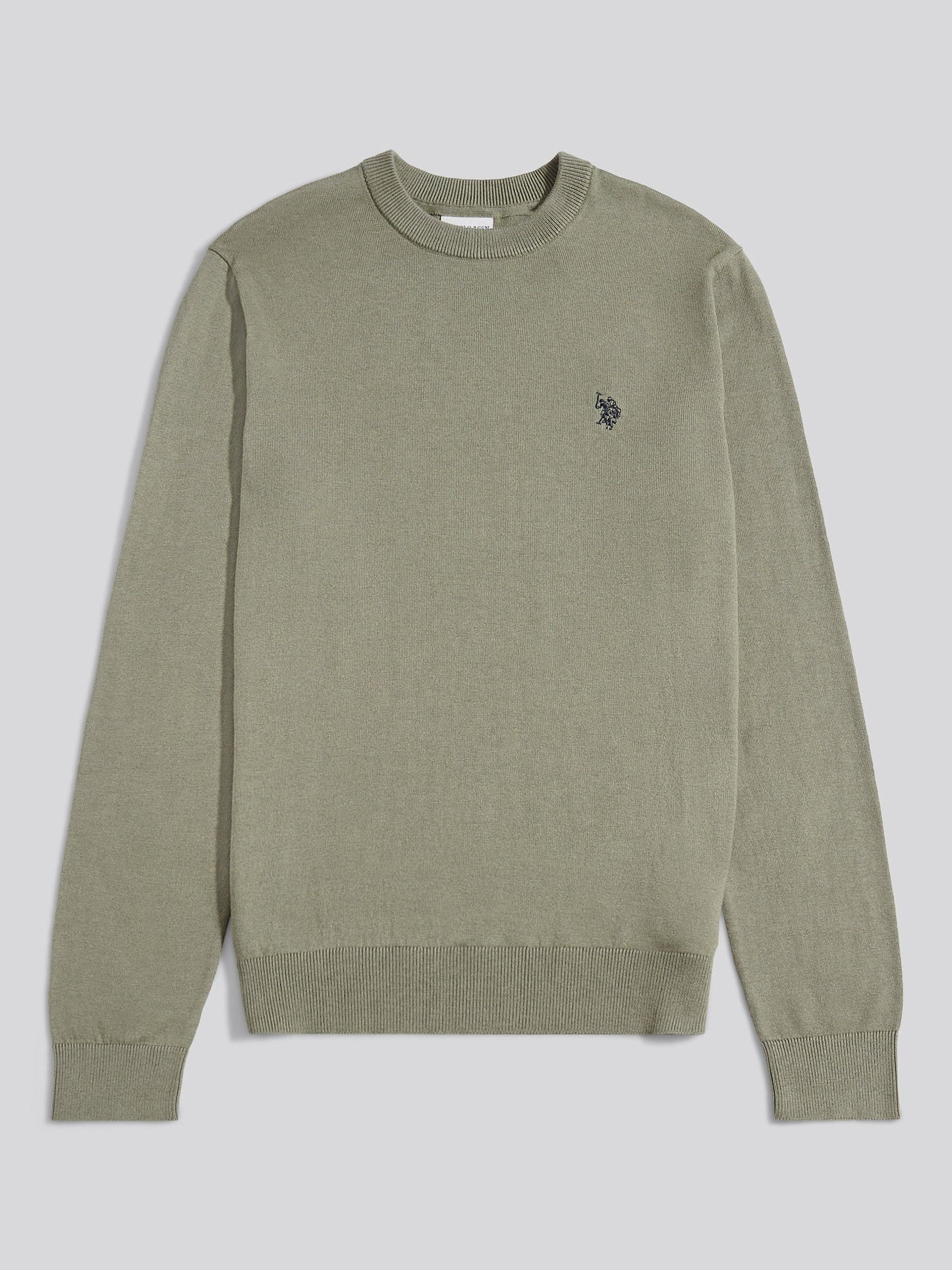 Mens Cotton Crewneck in Mulled Basil