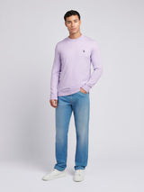 Mens Cotton Crewneck in Lilac Breeze