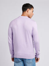 Mens Cotton Crewneck in Lilac Breeze