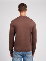Mens Cotton Crewneck in Chocolate Martini