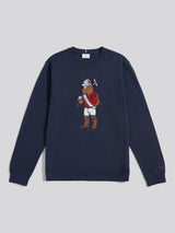 Mens USPA Chuck Loopback Crew Sweat in Dark Sapphire Navy