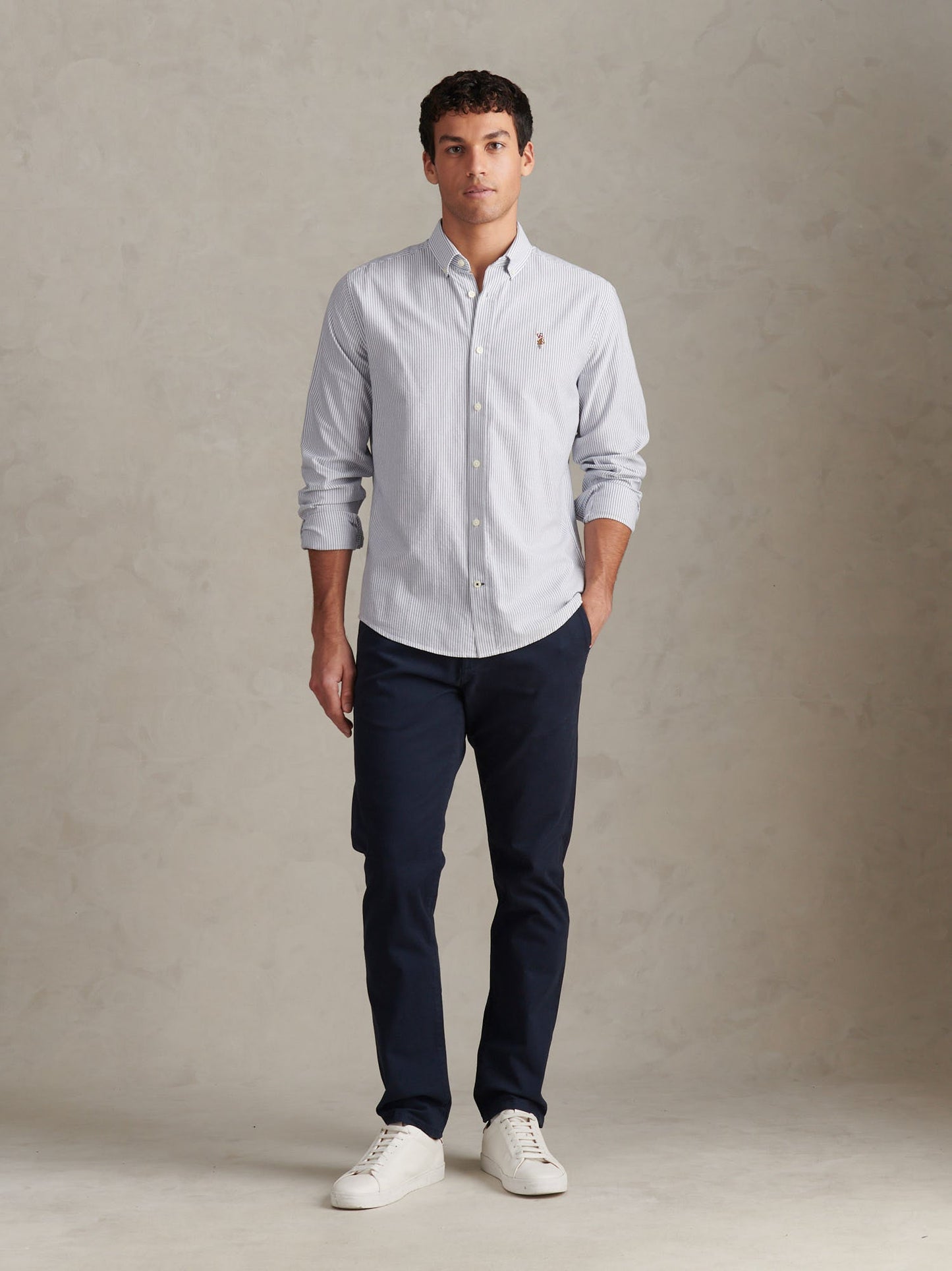 Mens Oxford Stripe  Shirt Blue Yonder