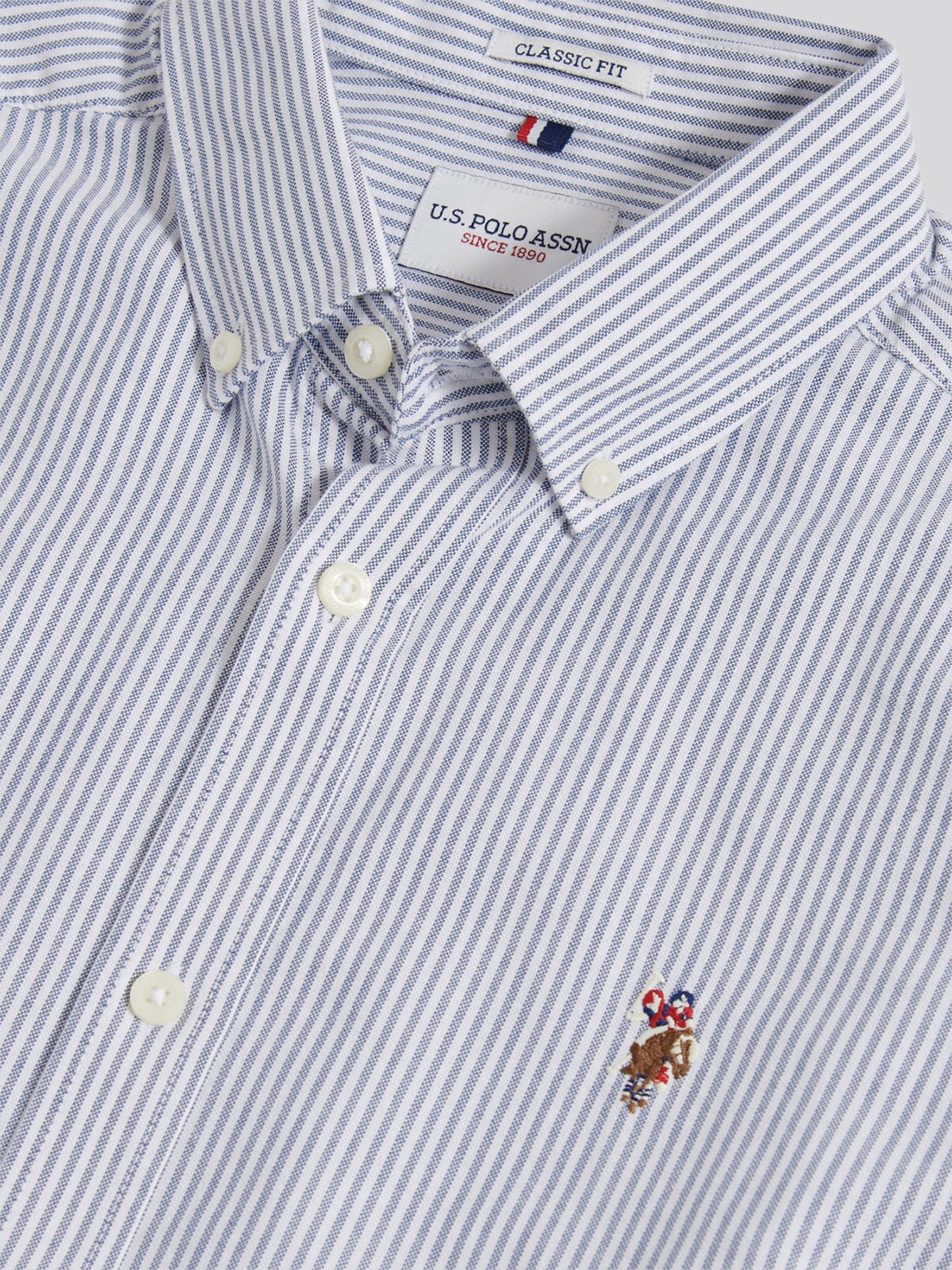 Mens Oxford Stripe  Shirt Blue Yonder