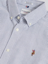 Mens Oxford Stripe  Shirt Blue Yonder