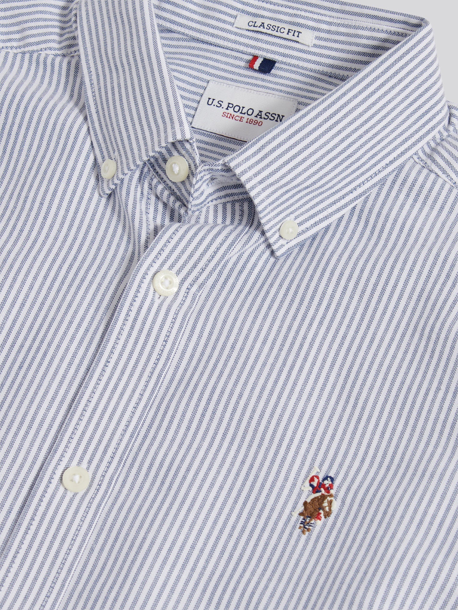 Mens Oxford Stripe  Shirt Blue Yonder
