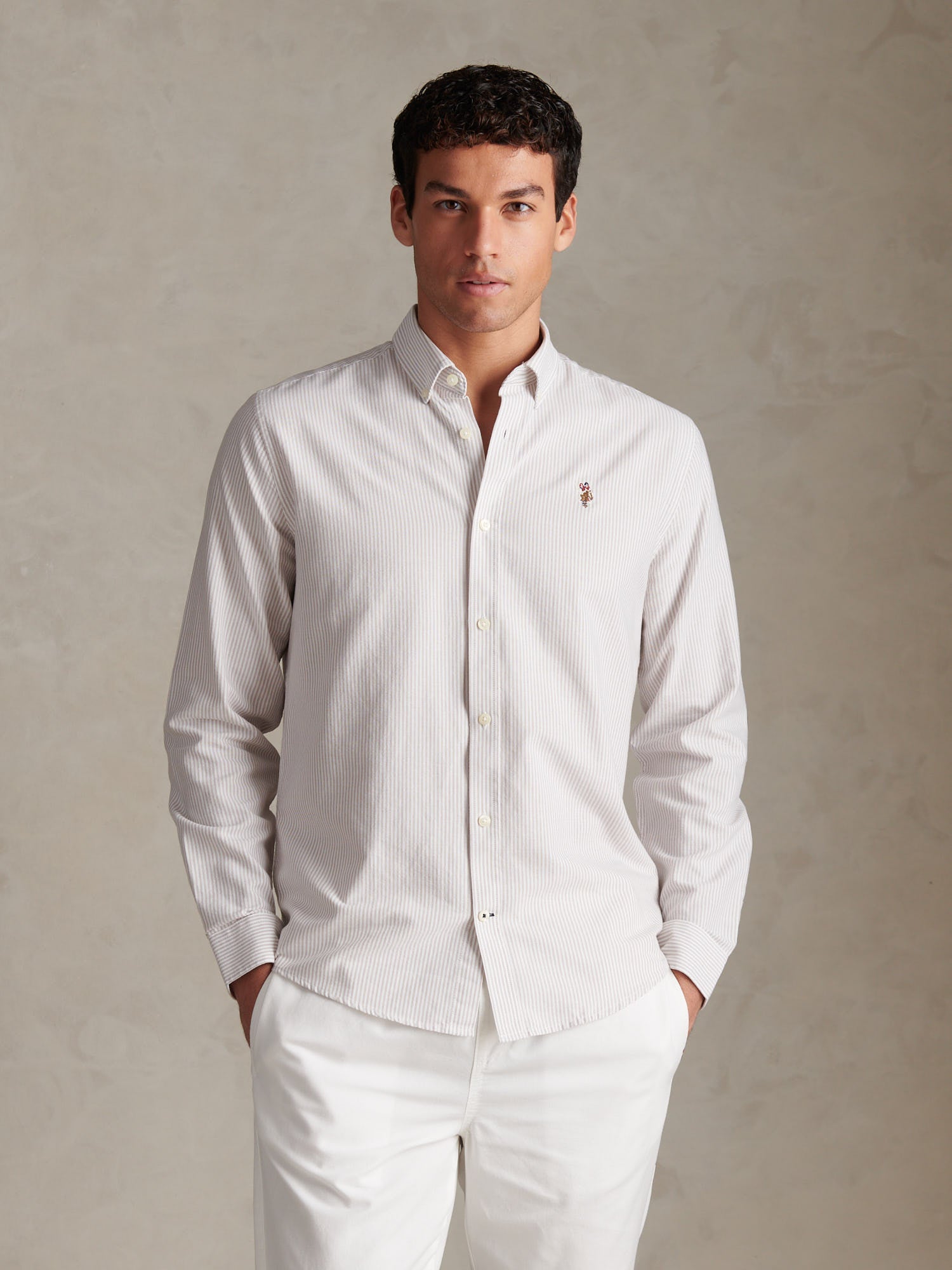 Mens Oxford Stripe  Shirt Atmosphere