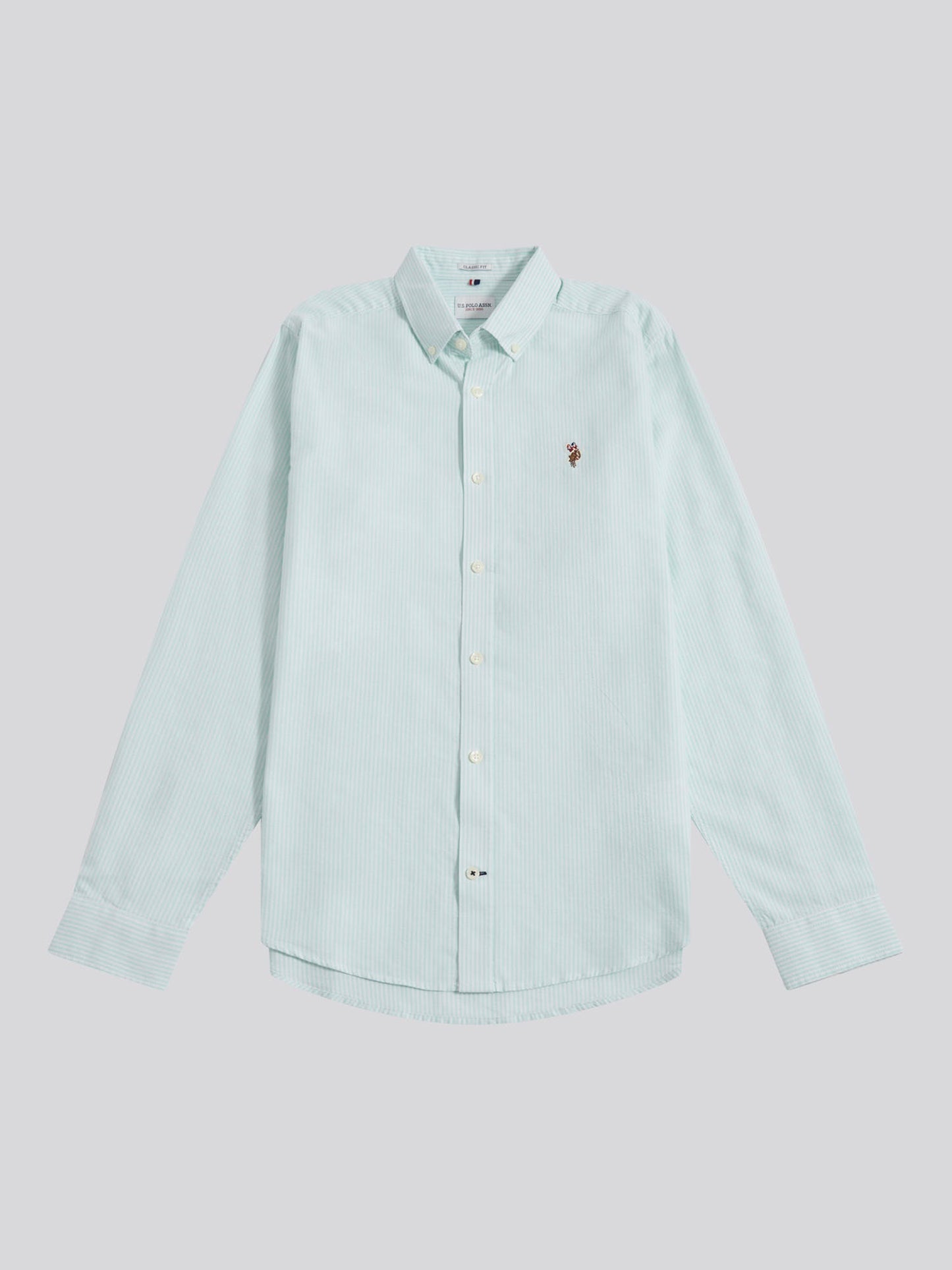 Mens Oxford Stripe  Shirt Ice Green