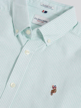 Mens Oxford Stripe  Shirt Ice Green