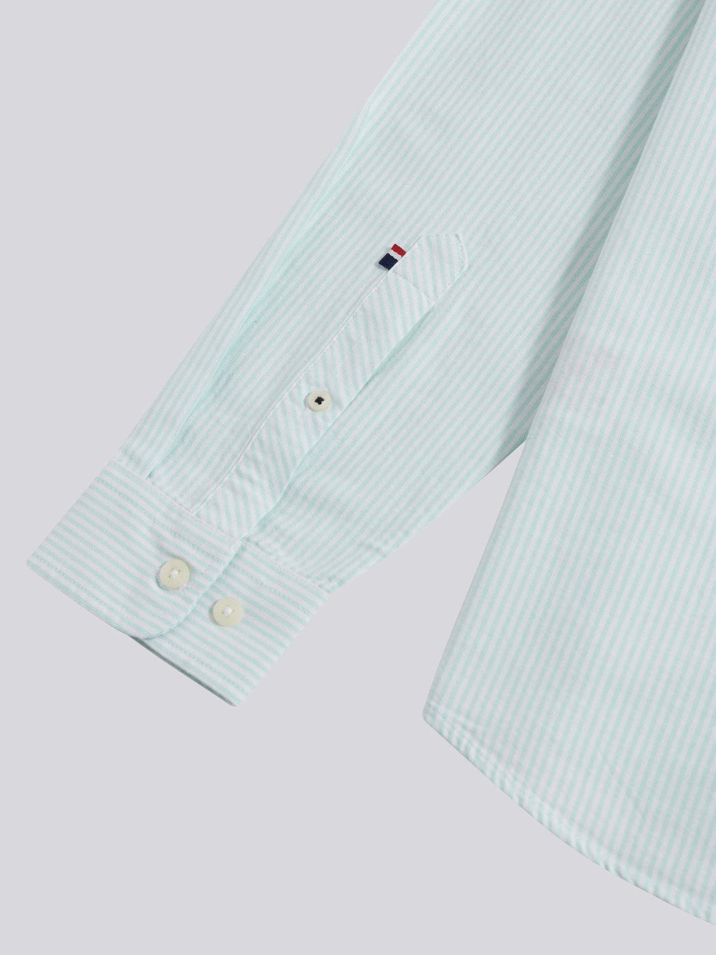 Mens Oxford Stripe  Shirt Ice Green