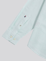 Mens Oxford Stripe  Shirt Ice Green
