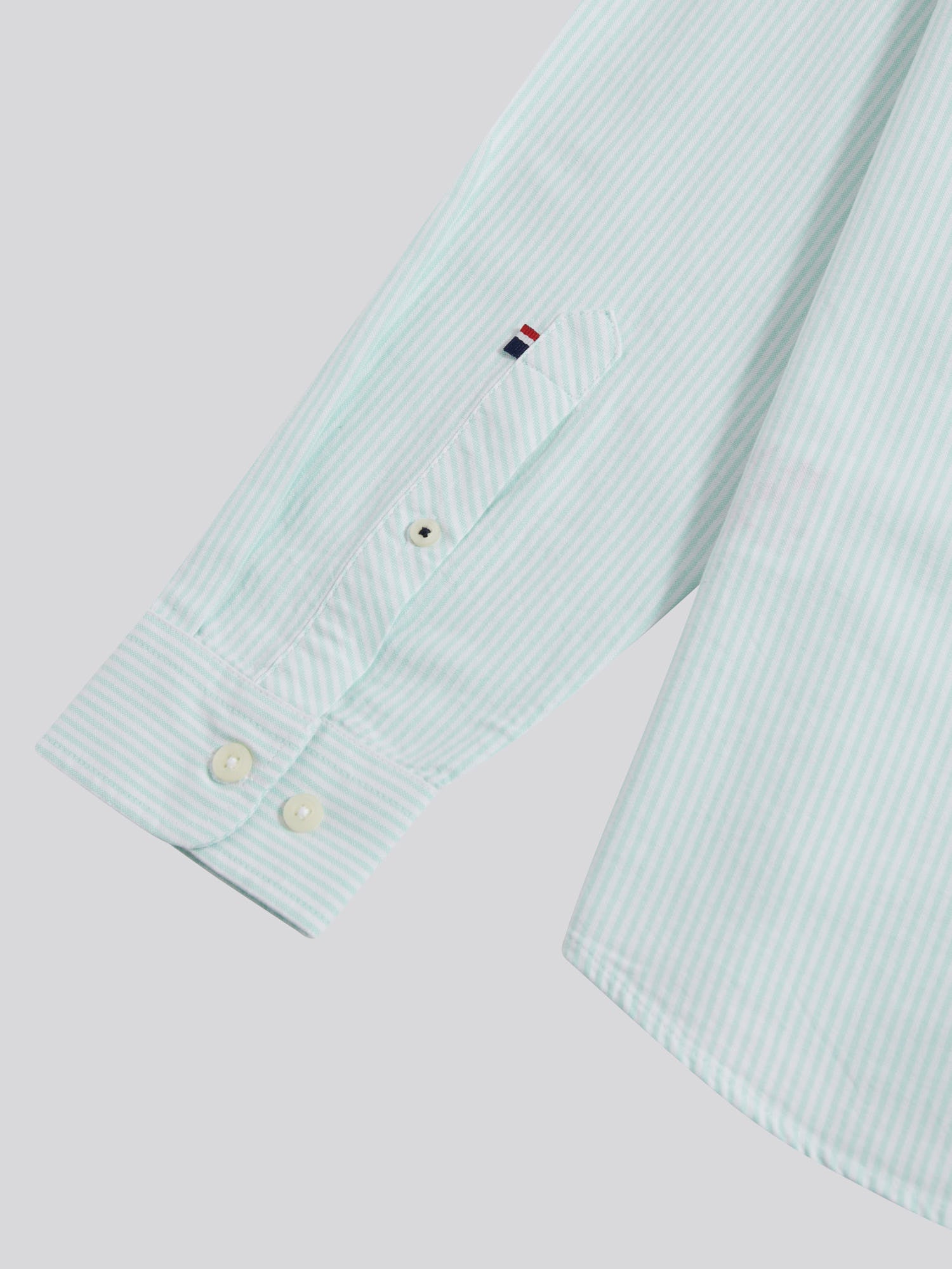 Mens Oxford Stripe  Shirt Ice Green