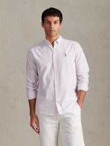 Mens Oxford Stripe  Shirt Lilac Breeze