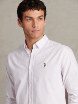 Mens Oxford Stripe  Shirt Lilac Breeze
