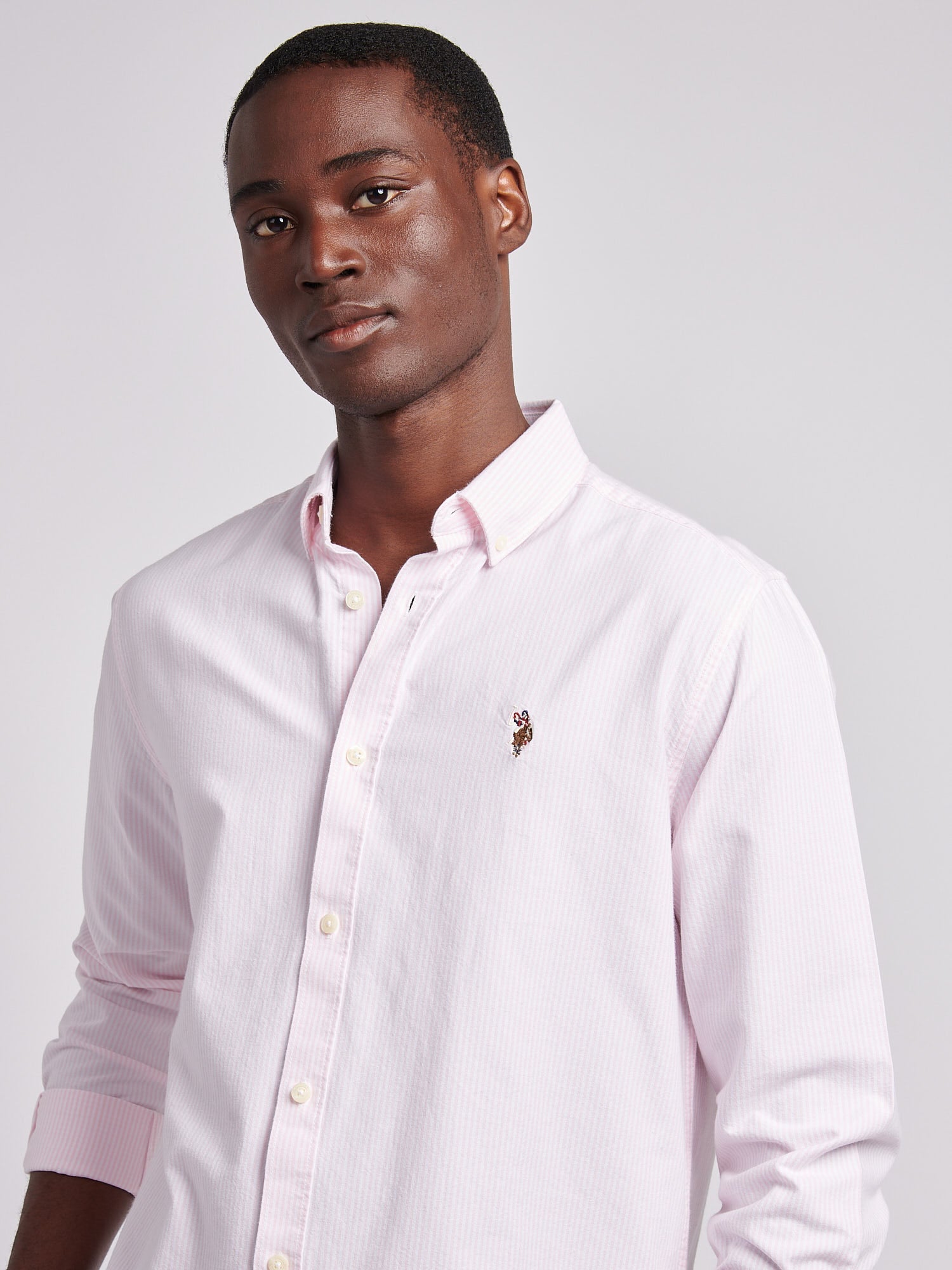 Mens Oxford Stripe  Shirt Tickled Pink