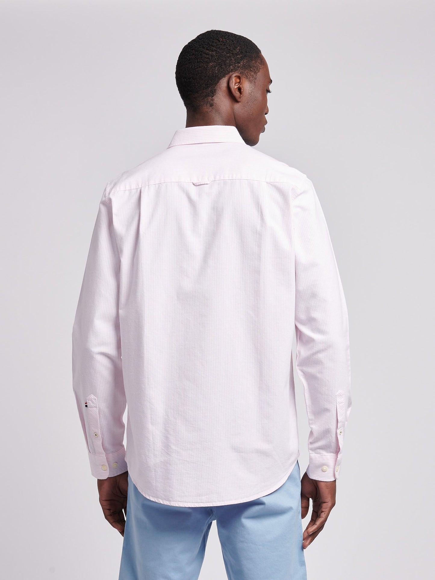 Mens Oxford Stripe  Shirt Tickled Pink