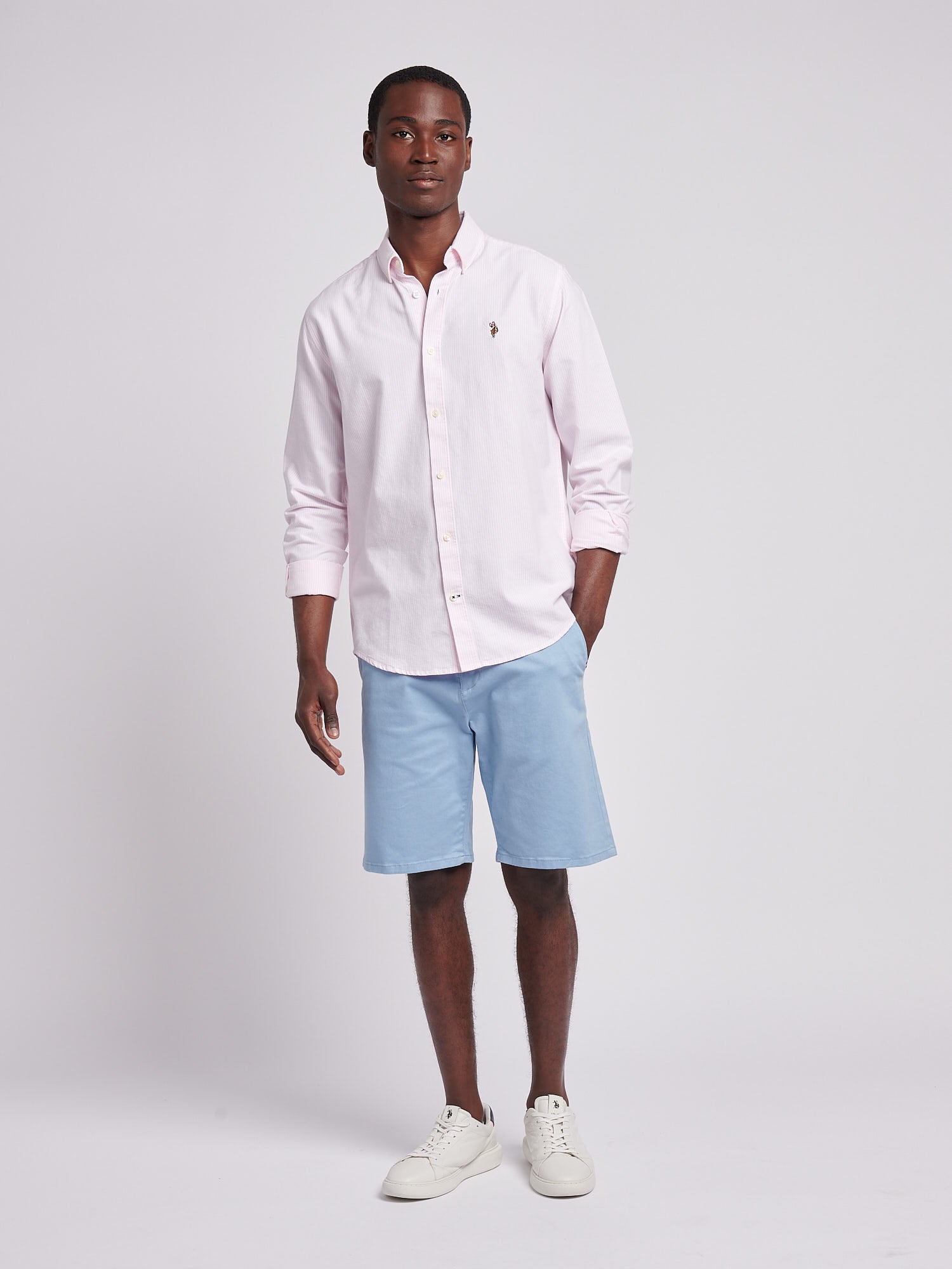 Mens Oxford Stripe  Shirt Tickled Pink