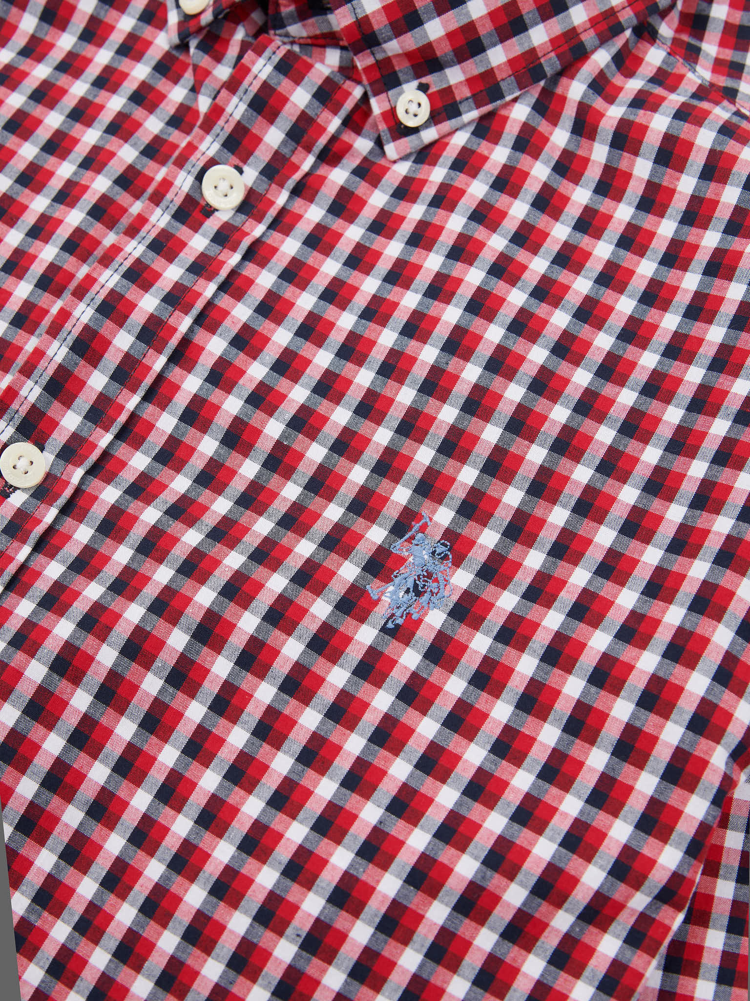 Mens Gingham Shirt in Multi