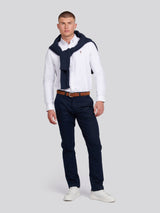 Mens Peached Oxford Shirt Bright White