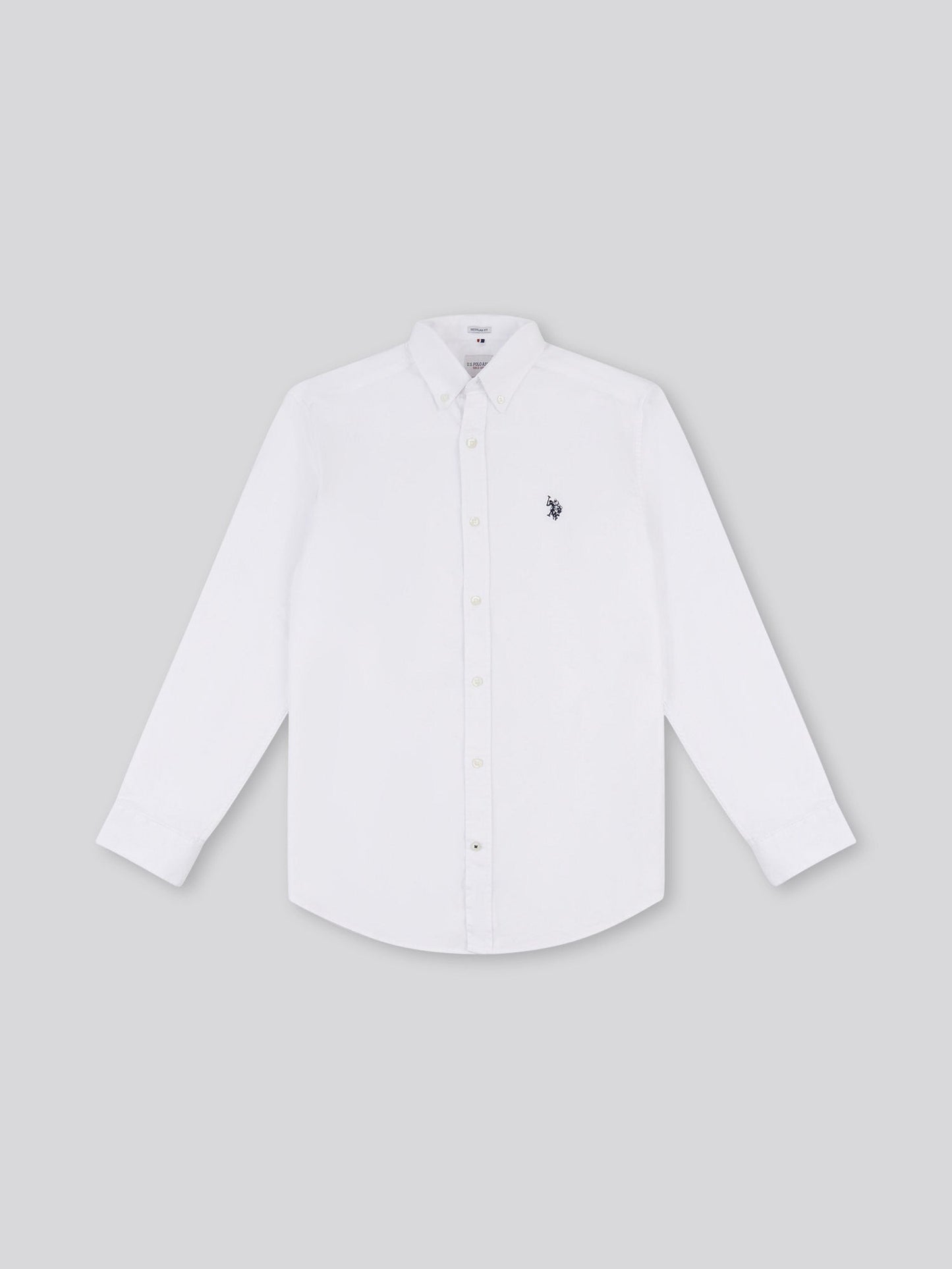 Mens Peached Oxford Shirt Bright White