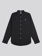 Mens Peached Oxford Shirt Black