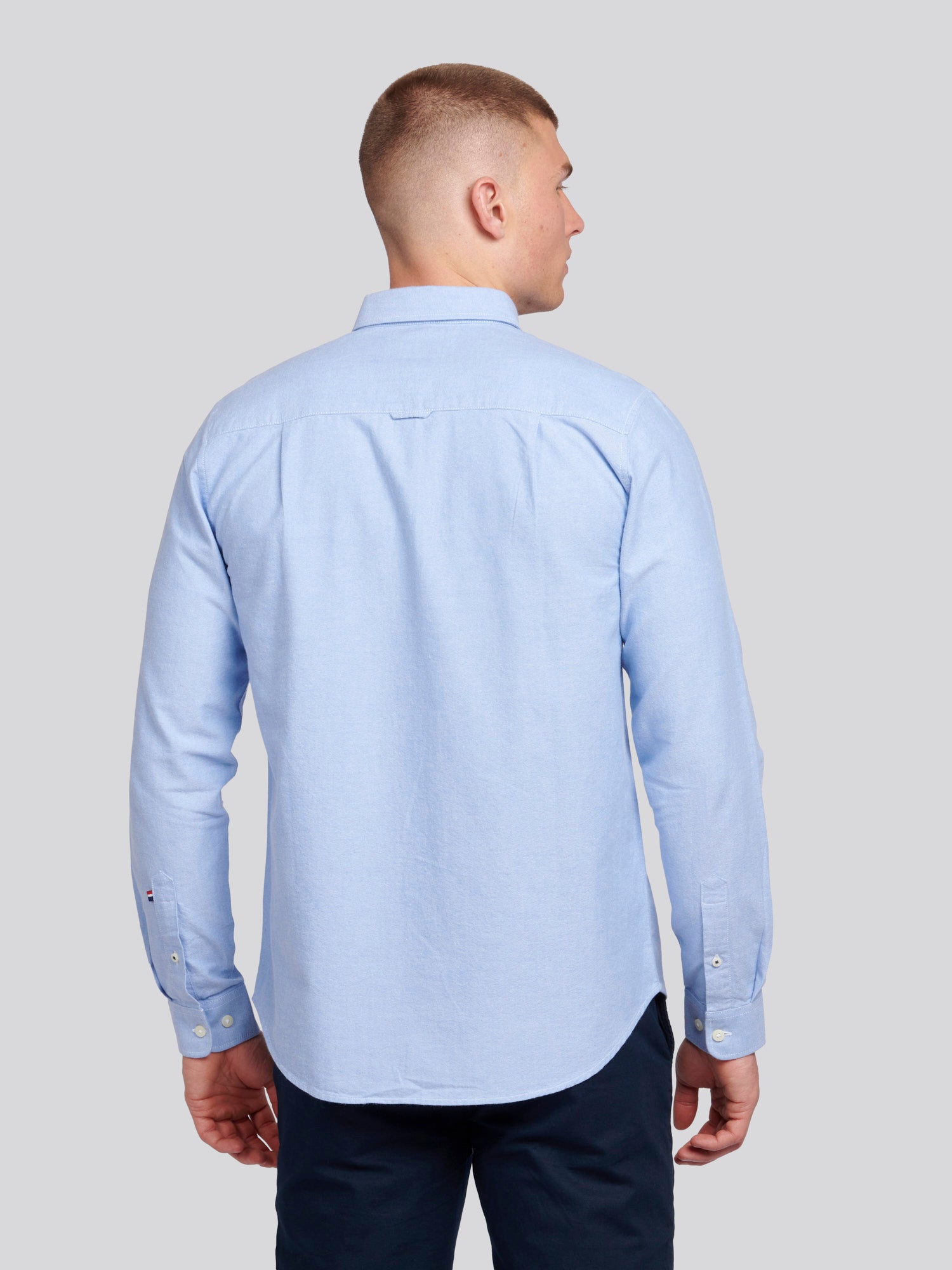 Mens Peached Oxford Shirt Blue Yonder